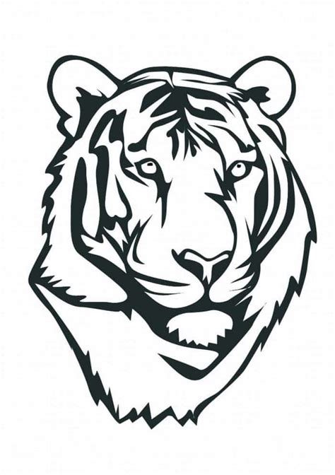 a black and white tiger's head with the word tigers written in large letters