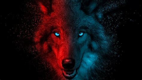 Wolf Wallpaper 4K, Scary, Dark background