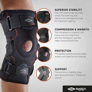 Shock Doctor Knee Brace Support For Stability For Men & Women, Medium, Black, ‎872-01-32 Online ...