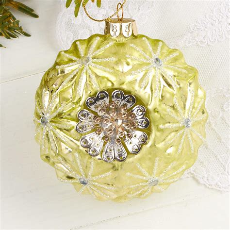 Green Glass Disk Ornament - Christmas Ornaments - Christmas and Winter - Holiday Crafts ...