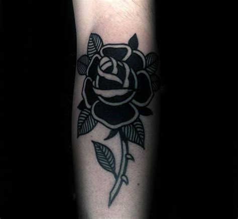 73 Beautiful Black Rose Tattoo Designs for Men [2024 Guide] | Black rose tattoos, Rose tattoo ...