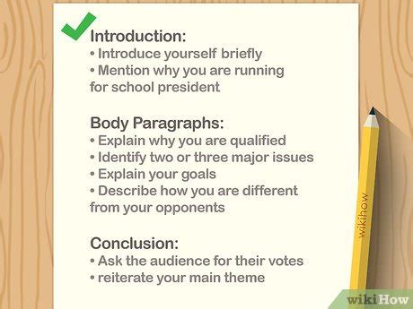 4 Ways to Write a High School President Speech - wikiHow