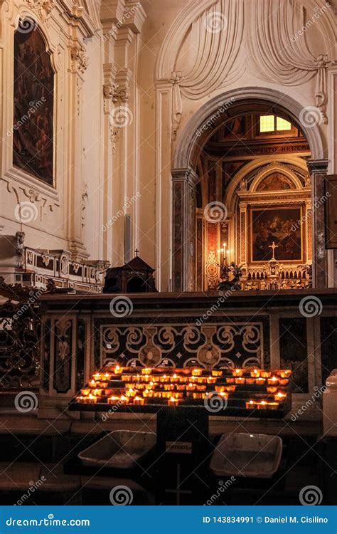 Interior. Saint Andrew`s Cathedral. Amalfi. Italy Editorial Photo ...