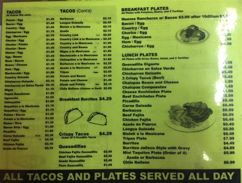 Our menu and prices come have a taco.... - Tonys Tacos to Go