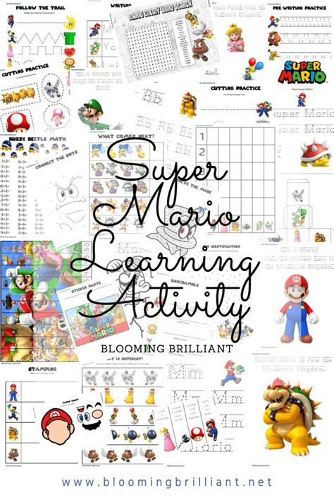 Super Mario Learning Activity Pack: 30+ Pages of Educational Fun ...