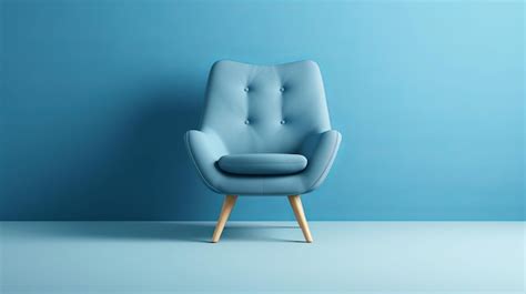 Premium AI Image | Blue color chair product image for web page ...