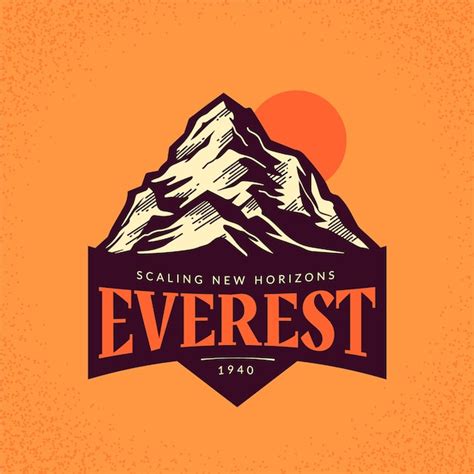 Free Vector | Hand drawn everest logo design