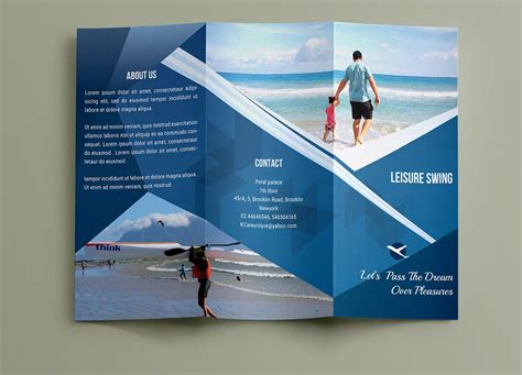 Free travelling trifold brochure template on Behance Travel Brochure ...