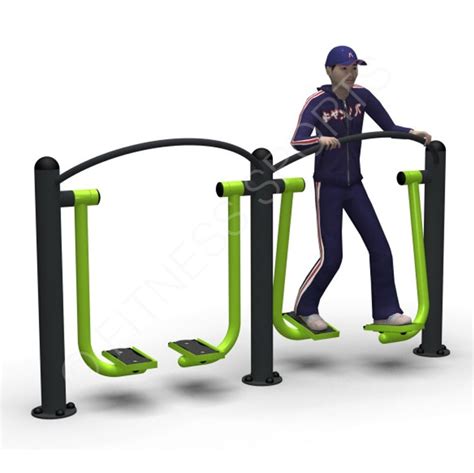 Outdoor Gymnasium Equipment Ground Fixed Double Walking Machine Station