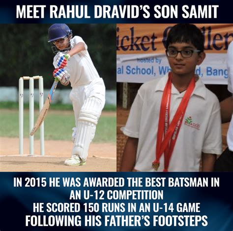 Samit Dravid is following his father's... - CricTracker India