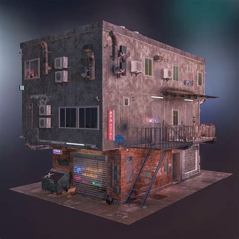 Cyberpunk house model - TurboSquid 1506366