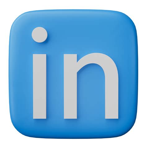 3D linkedin logo icon isolated on transparent background. 22498168 PNG