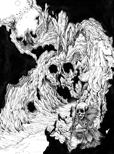 The Phantom Skull Cave: BW by puggdogg on DeviantArt