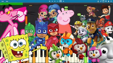 Kids TV Theme Songs on Piano Compilation - Piano Tutorial - YouTube Music