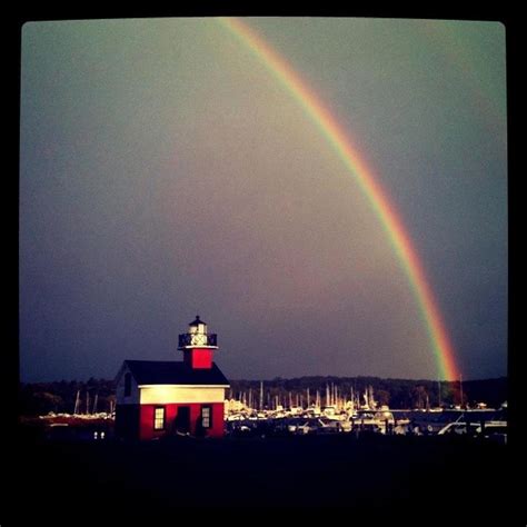 Lighthouse with Rainbow Photograph by Erica Carlson | Fine Art America