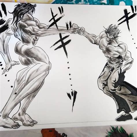 YUJIRO HANMA vs PICKLE | BAKI SON OF OGRE |DRAWING a MANGA page | DIBUJANDO a YUJIRO VS PIC ...