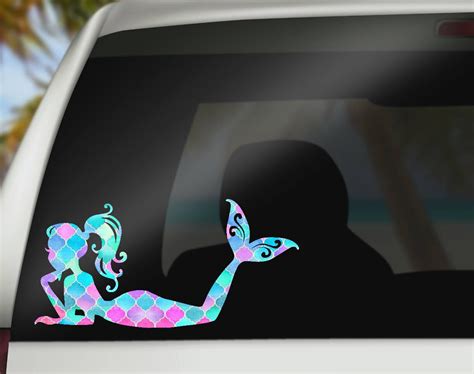 Mermaid Decal Mermaid Pattern Car Decal Mermaid Tail Decal | Etsy