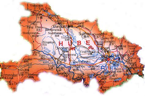 Hubei China Map