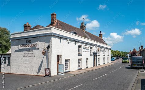 The Smugglers Inn, Sussex. A view of a typical old 16th Century English public house in the ...