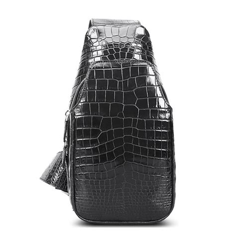 Alligator Skin Bag Outdoor Chest Pack Shoulder Backpack