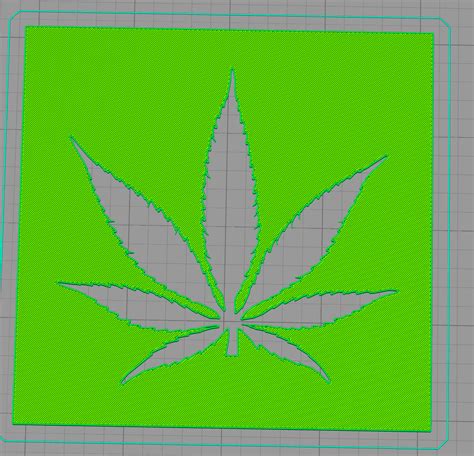 Free STL file Weed stencil 🎨・Model to download and 3D print・Cults