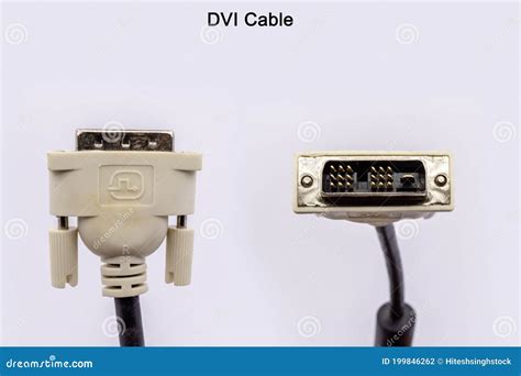 DVI Cable Connector. White DVI Monitor Connector Isolated on White Background Stock Photo ...