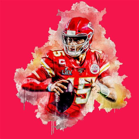 Patrick Mahomes Drawing by SergioColorsStudio - Fine Art America