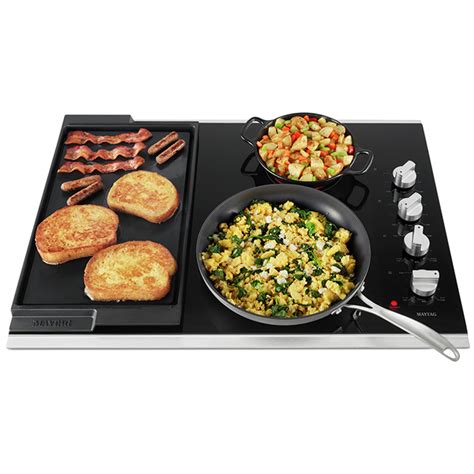 Maytag Electric Cooktop with Griddle - 30-in - Black/Stainless Steel ...