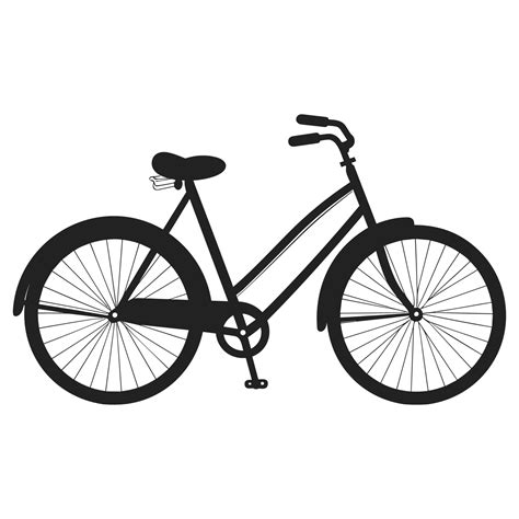 Bicycle black Silhouette vector illustration, Cycle Vector Silhouette isolated on a white ...