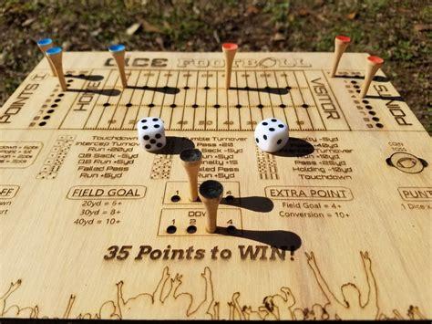 Dice Football Game Board Game Kids Game - Etsy