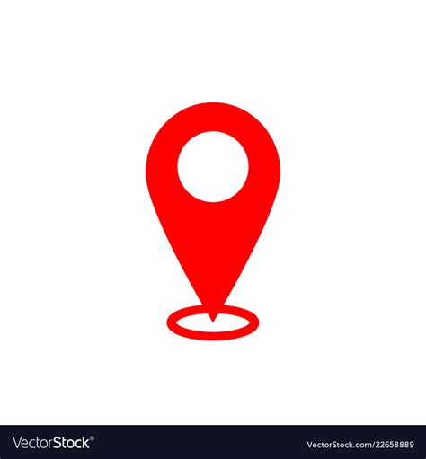 Map pointer icon gps location symbol flat design Vector Image