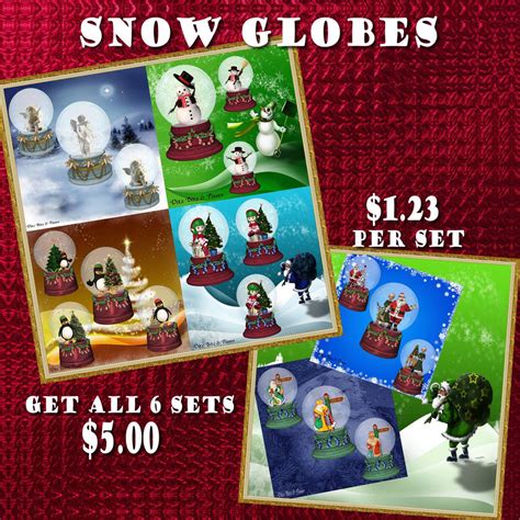 Digital Scrapbook Christmas Snow Globes by DitzBitz on DeviantArt