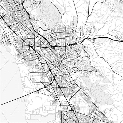 Vector PDF map of Hayward, California, United States - HEBSTREITS ...