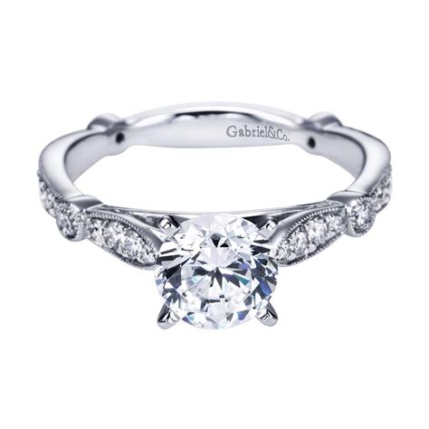 Gabriel & Co. Engagement Rings Victorian .30ctw Diamonds