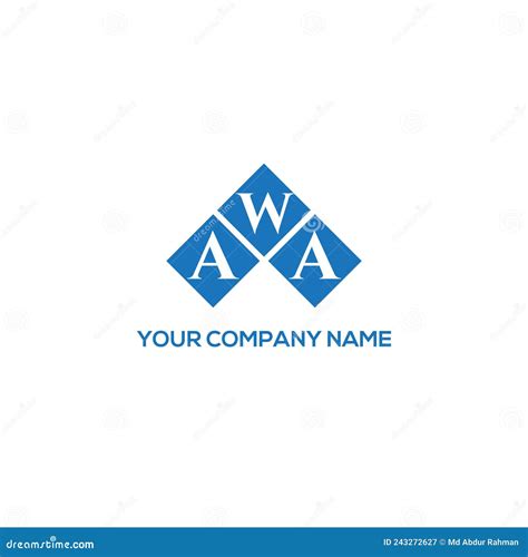 AWA Letter Logo Design on White Background. AWA Creative Initials ...