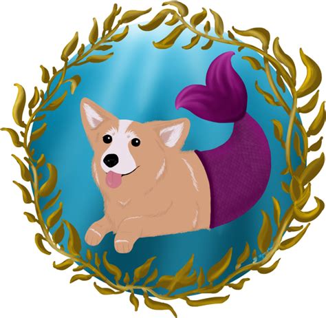 Download Clipart Free Download Corgi Clipart Wallpaper - Dog Mermaid Cartoon PNG Image with No ...