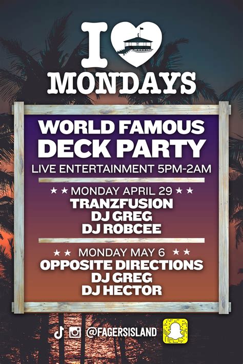 DECK PARTY — fagers island