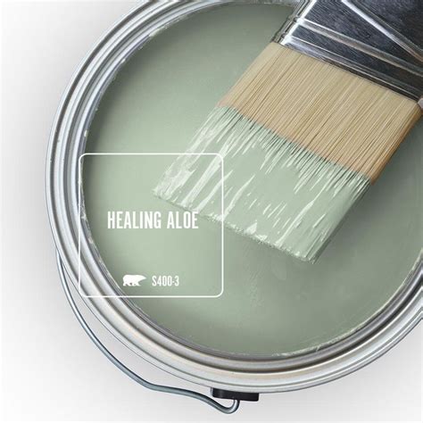 BEHR MARQUEE 1 gal. #S400-3 Healing Aloe One-Coat Hide Matte Interior Paint and Primer in One ...