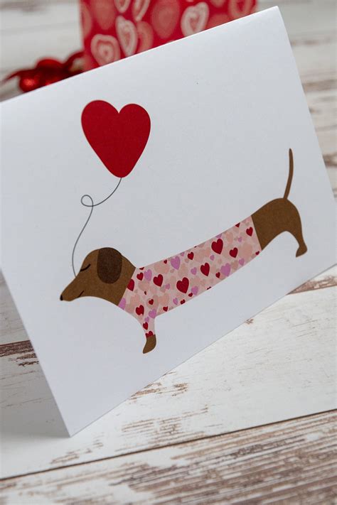 Free Printable Dachshund Valentine Card