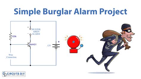 Simple Burglar Alarm with Transistor 2N4401