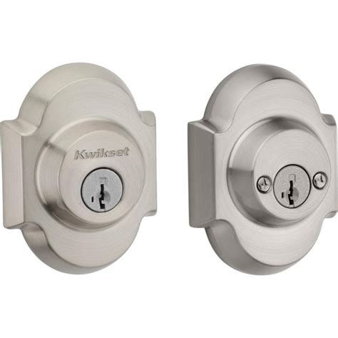 Shop Kwikset 985 SmartKey Satin Nickel Double-Cylinder Deadbolt at ...