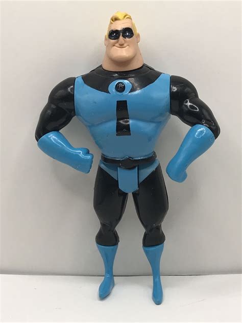 Jakks Disney INCREDIBLES Mr Incredible Retro 13 DOLL Shiny Blue Suit Costume ...