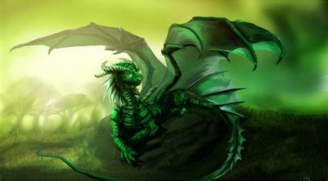 DragonsFaeriesElves&theUnseen : Emerald Dragons