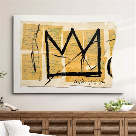 The Crown Jean-michel Basquiat Expressionism Abstract Painting Wall Art ...