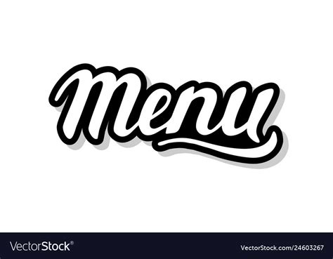 Menu calligraphy template text for your design Vector Image