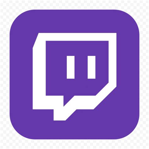 HD Twitch Purple Square App Icon PNG | Citypng