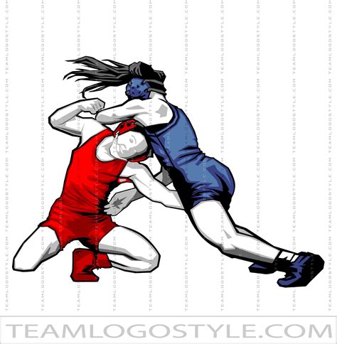 Wrestling Girls Vector | Vector Format | AI JPG EPS PNG