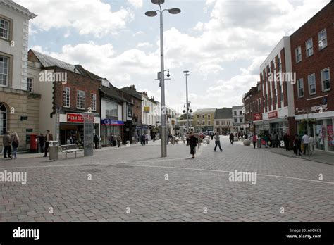 High Street Andover Hampshire UK Stock Photo - Alamy