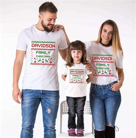 Ugly Christmas Family Shirt, Custom Name, Christmas Family Shirts ...