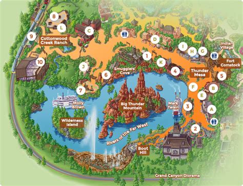 Map of Frontierland — DLP Guide • Disneyland Paris Guidebook